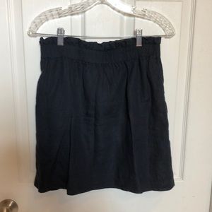 Paper Bag Skirt Navy blue